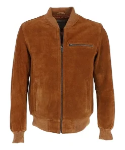 Mens Suede Leather Brown Leather Jacket