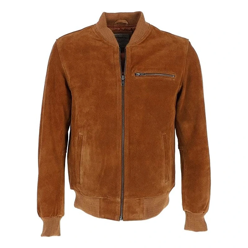 Mens Suede Leather Brown Leather Jacket | Suede Leather Jacket