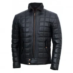 Black Quilted Leather Jacket