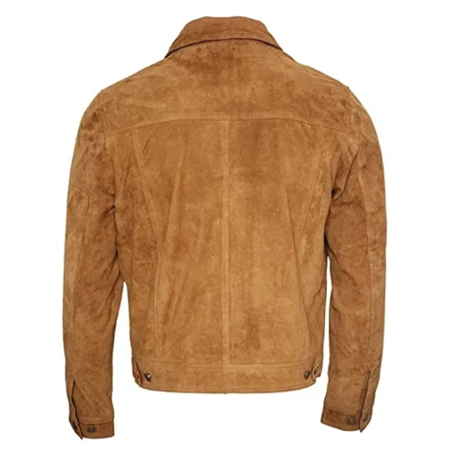 Shirt Style Brown Suede Leather Jacket