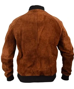 Slim-Fit Brown Suede Leather Jacket