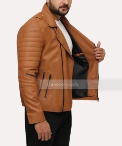 faux brown leather jacket for mens