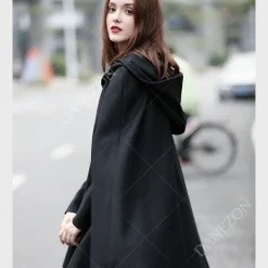 Black Cloak Wool Cape