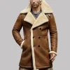 Brown B3 Shearling Leather Coat