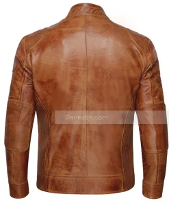 Brown field mens leather jacket