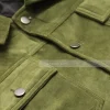 Suede Leather Green Jacket