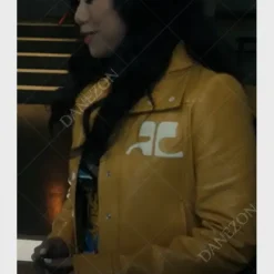 Melody Bayani Yellow Leather Jacket