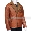 Brown Biker Shearling Leather Jacket