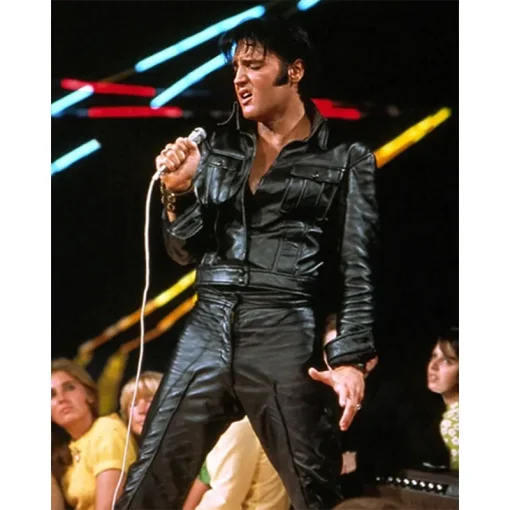 Elvis Presley black leather suit - danezon