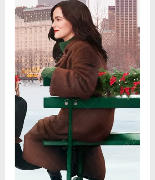 Zoey Deutch Something from Tiffany’s Brown Coat