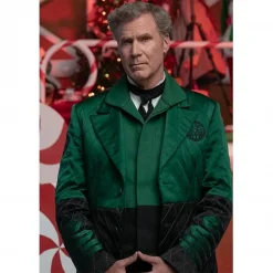Spirited Present Green and Black Quilted Coat