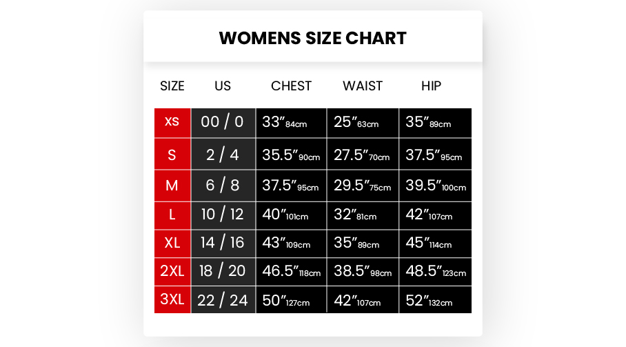 size chart new