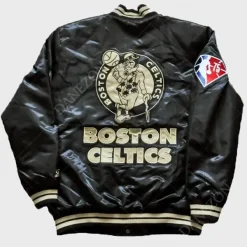 Boston Celtics Warm Up Leather Jacket
