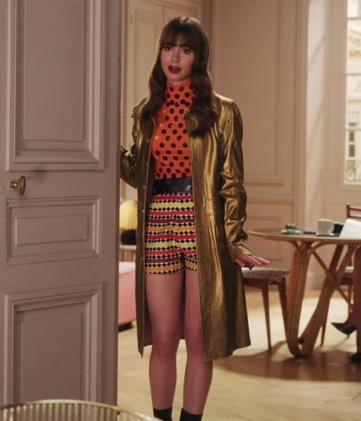 Emily in Paris S03 Emily Cooper Golden Coat