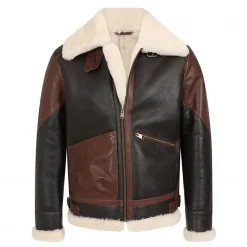 B3 Mens Shearling Leather Jacket
