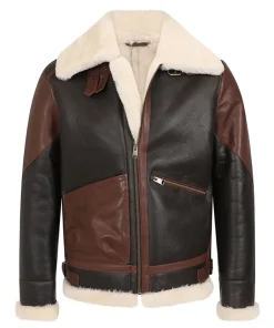 B3 Mens Shearling Leather Jacket