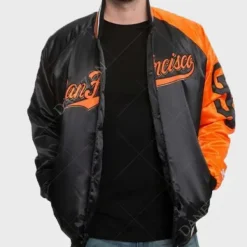 Giants Black And Orange Varsity Jacket