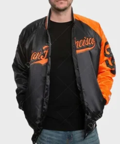 Giants Black And Orange Varsity Jacket