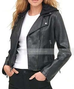 Black Hooded Jacket Womens