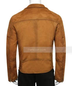 brown suede leather jacket men