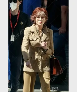 Jane Fonda Brown Coat