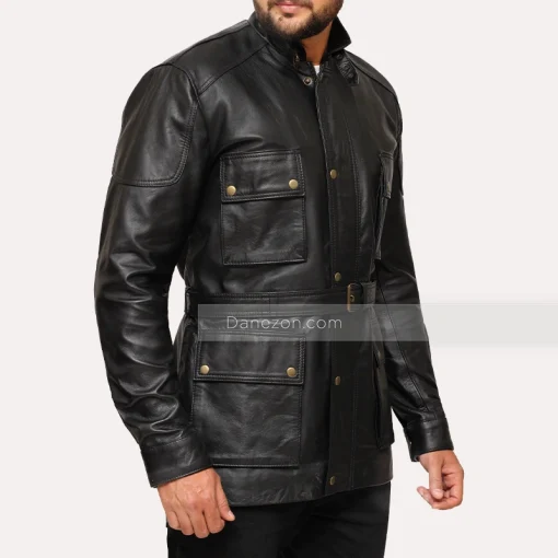 3 4 length black jacket