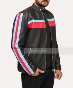 Striped Jacket Mens | Leather Striped Jacket
