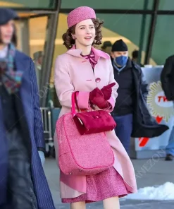 The Marvelous Mrs. Maisel Season 5 Rachel Brosnahan Pink Coat