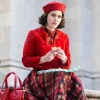 The Marvelous Mrs Maisel S05 Rachel Brosnahan Red Cropped Jacket