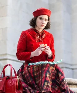 The Marvelous Mrs Maisel S05 Rachel Brosnahan Red Cropped Jacket