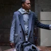 Tariq St. Patrick Power Book II Ghost S03 Gray Double Breasted Trench Coat