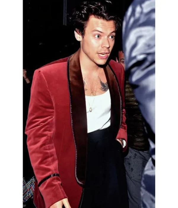 Harry Styles Smoking Red Jacket