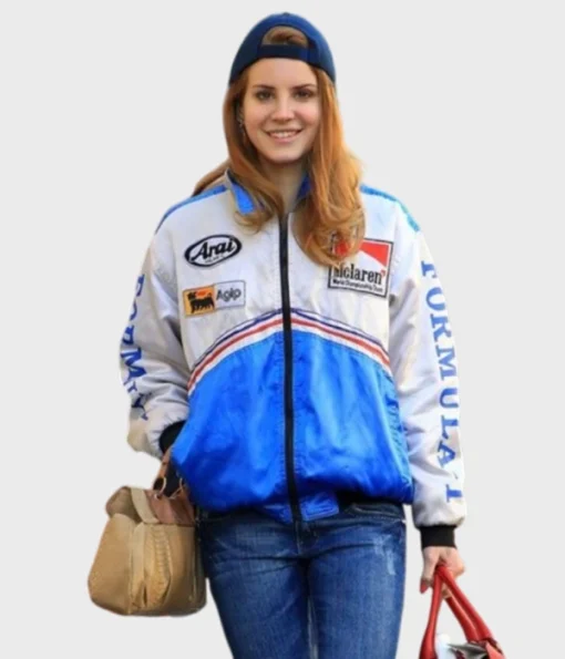 Lana Del Rey Mclaren Racer Jacket Blue