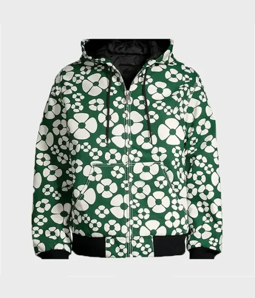 Cherry Blossom Sustainably Made Floral Bomber Jacket main image 1