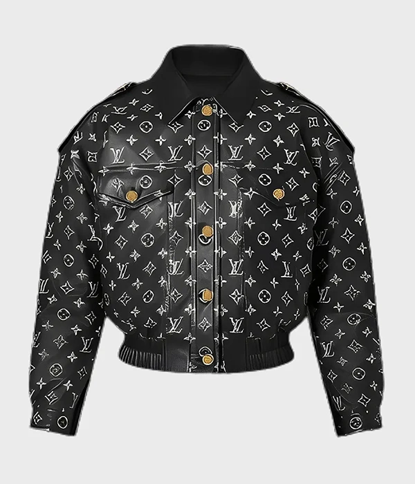 louis vuitton monogram leather jacket