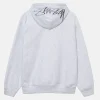 Stussy Back Applique White Hoodie For Sale