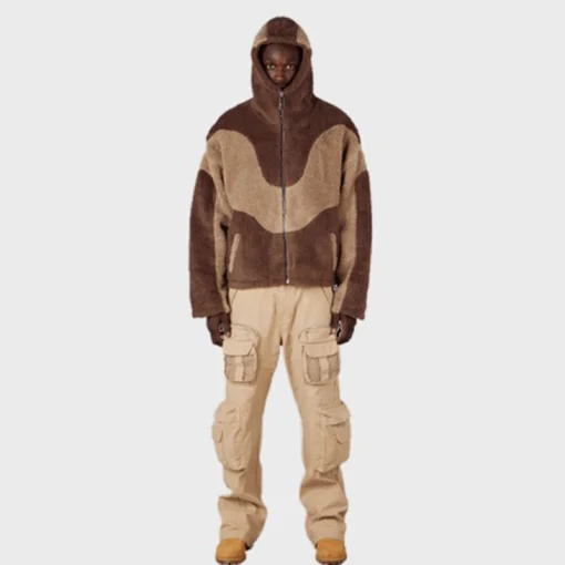 Brown Trendt Vision Fleece Jacket For Men And Women