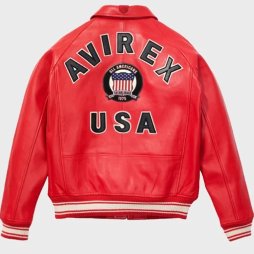 Avirex Red Leather Jacket