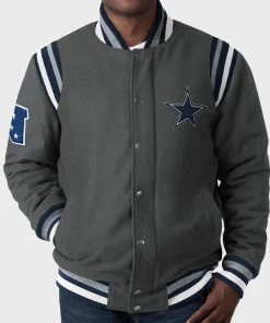 Dallas Cowboys Gray Varsity Jacket