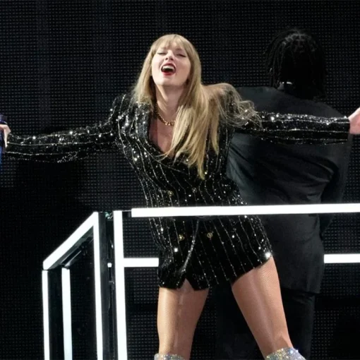 Eras Tour Taylor Swift Coat Black