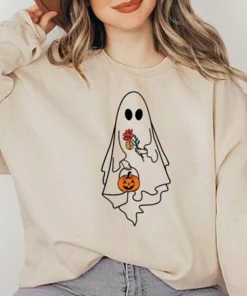Women Halloween Ghost Sweatshirt