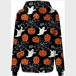 Trendy Halloween Long Sleeve Pumpkin Hoodie