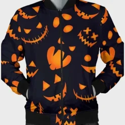 Halloween Pumpkins Varsity Jacket