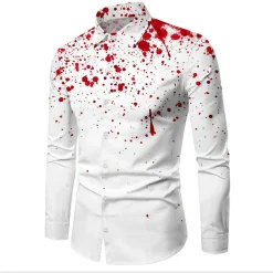 Mens White Button Up Shirt for Halloween