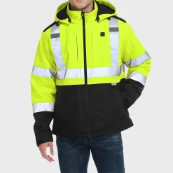 Mens Heated High-Visibility Work Jacket