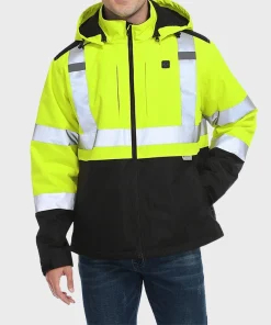 Mens Heated High-Visibility Work Jacket