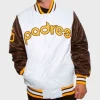 San Diego Padres White And Brown Jacket