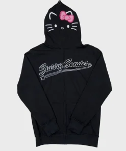 Starry Sonder Hello Kitty Black Hoodie