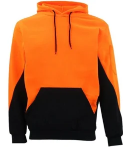 Workwear Mens PullOver Orange Hoodie