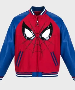 90s Spider Man Varsity Jacket For Sale